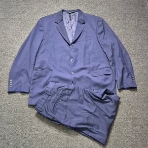 Coppley Suit Navy Blue Mens 47R Loro Piana Super 130s Wool 3 Button 36x28 Pants
